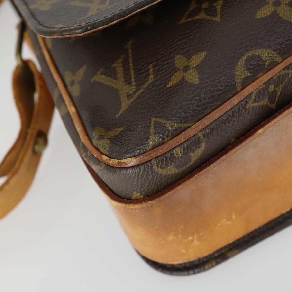 LOUIS VUITTON Monogram Cartouchiere MM Shoulder Bag M51253 LV Auth 161848
