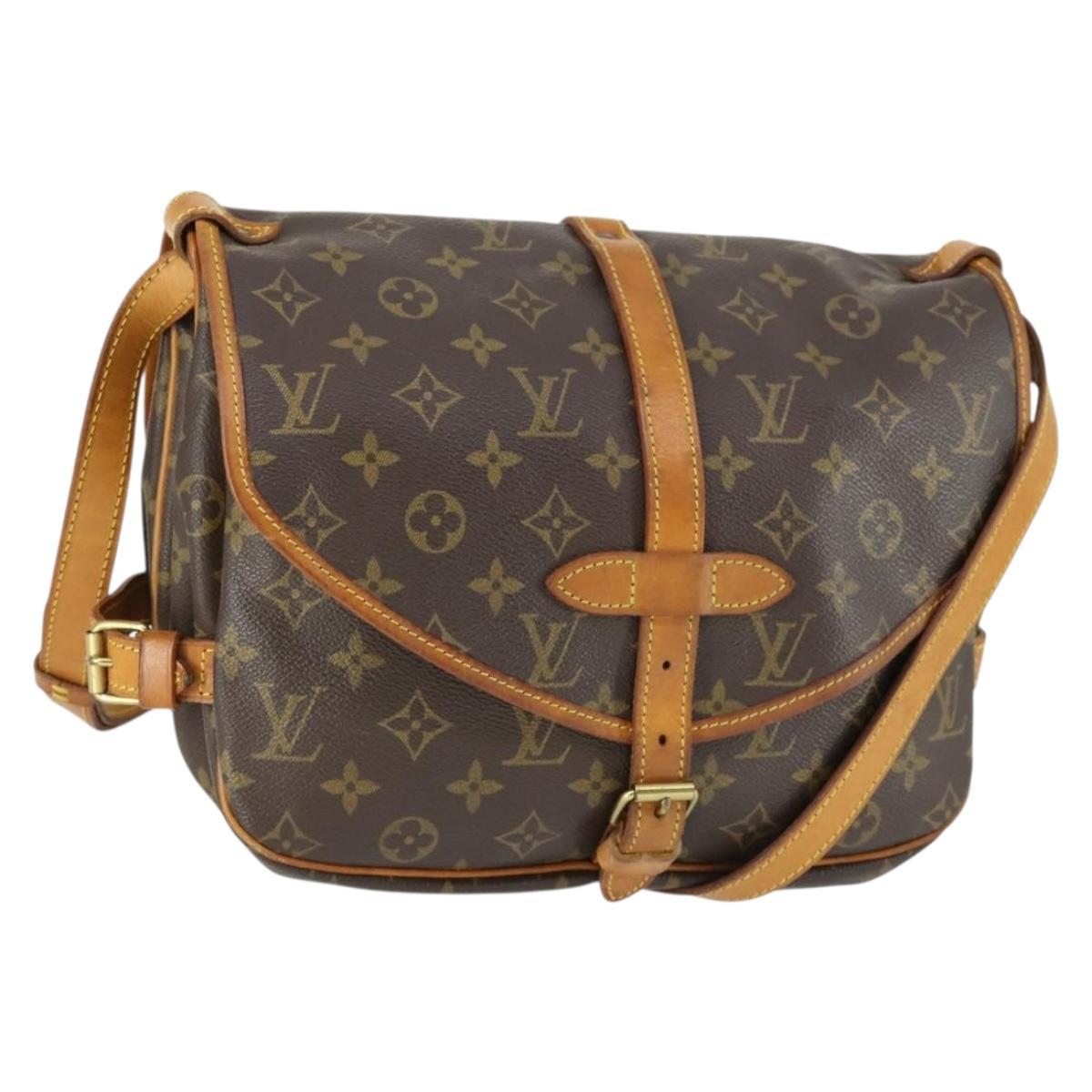 LOUIS VUITTON Monogram Saumur 30 Shoulder Bag M42256 LV Auth 161868A