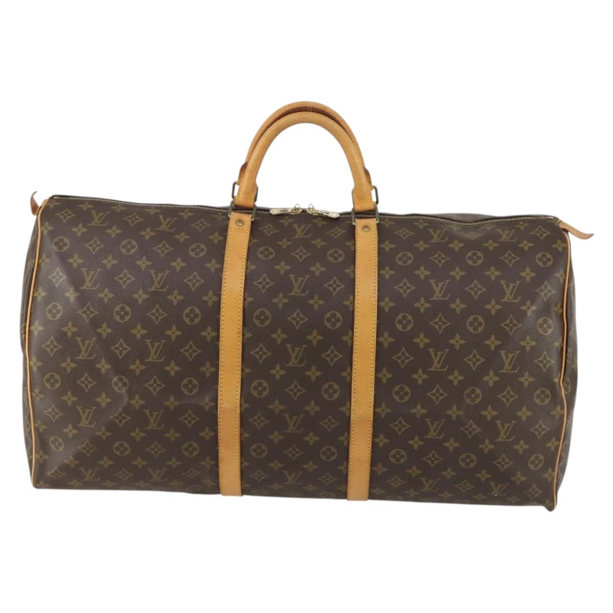 LOUIS VUITTON Monogram Keepall 60 Boston Bag M41422 LV Auth 161887