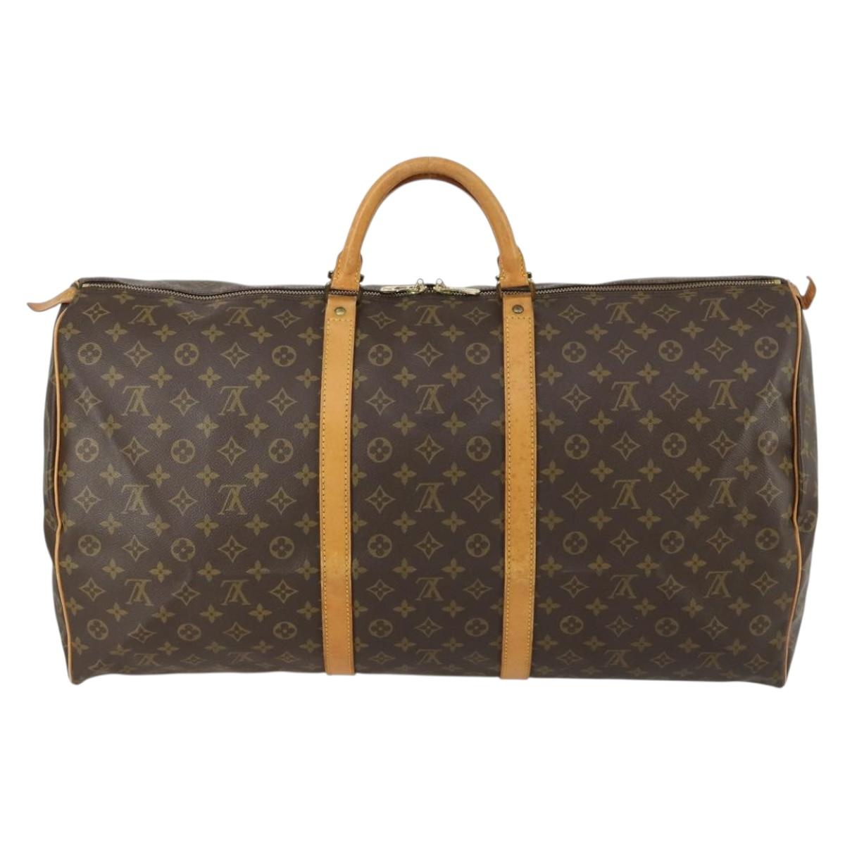 LOUIS VUITTON Monogram Keepall 60 Boston Bag M41422 LV Auth 161887