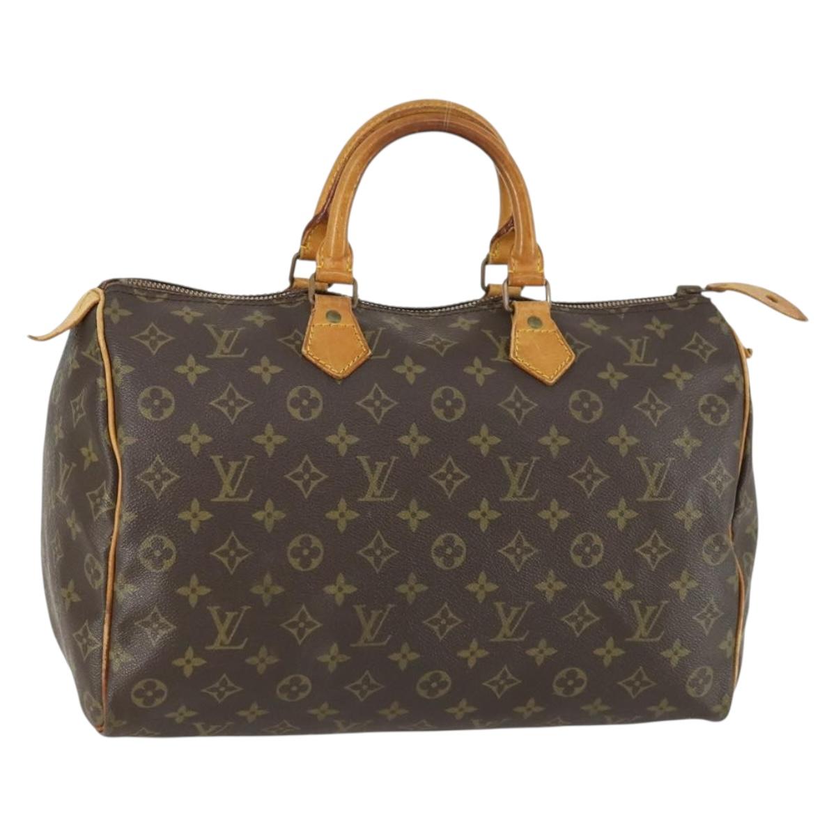 LOUIS VUITTON Monogram Speedy 35 Hand Bag M41524 LV Auth 161894