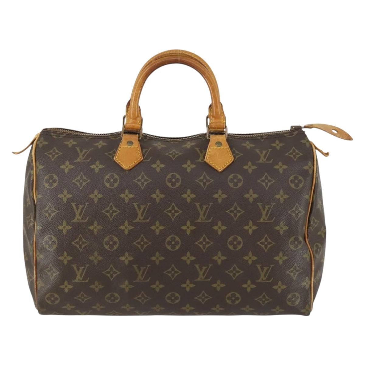 LOUIS VUITTON Monogram Speedy 35 Hand Bag M41524 LV Auth 161894