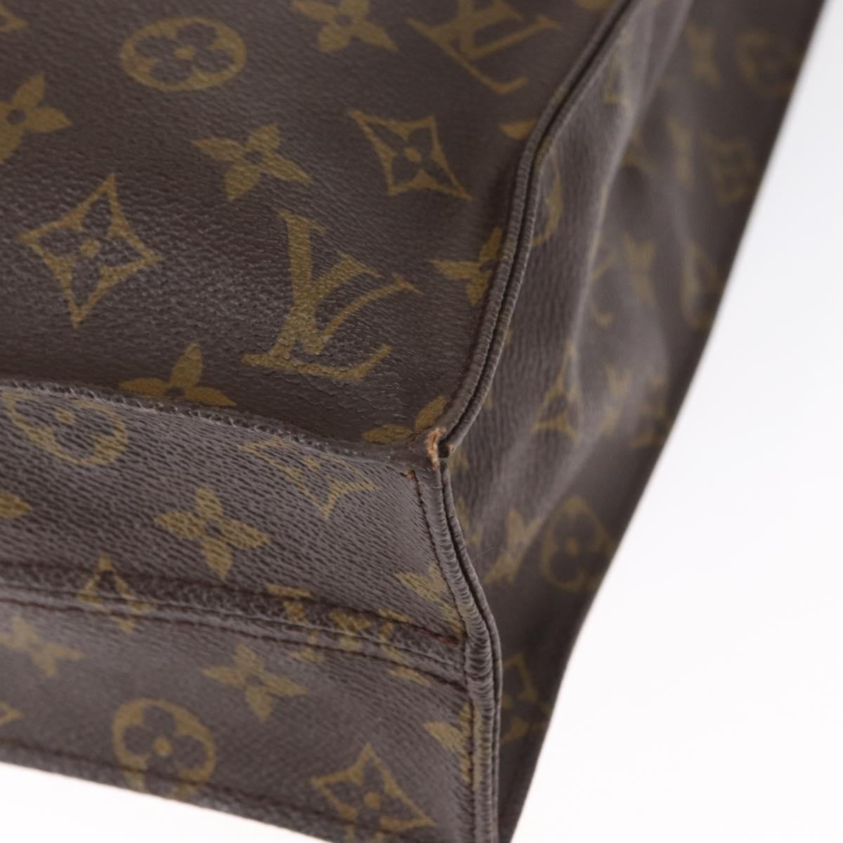 LOUIS VUITTON Monogram Sac Plat Hand Bag M51140 LV Auth 161922