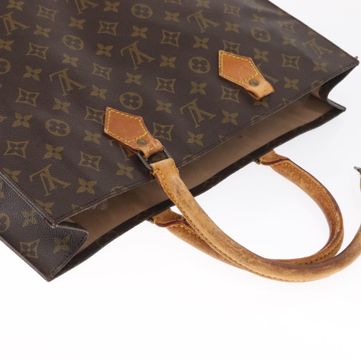 LOUIS VUITTON Monogram Sac Plat Hand Bag M51140 LV Auth 161922