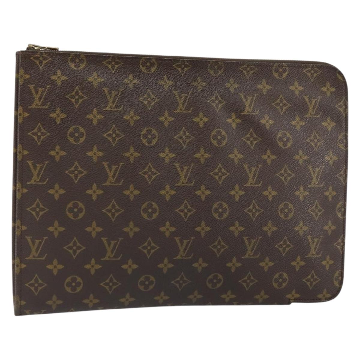 LOUIS VUITTON Monogram Posh Documents Briefcase M53457 LV Auth 161943