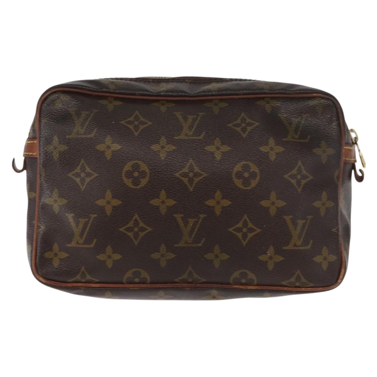 LOUIS VUITTON Monogram Compiegne 23 Clutch Bag M51847 LV Auth 161946
