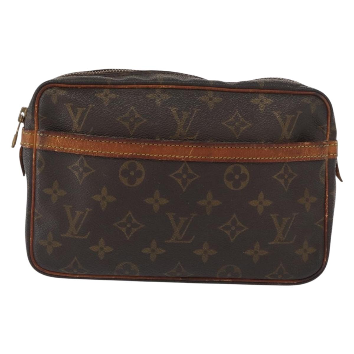LOUIS VUITTON Monogram Compiegne 23 Clutch Bag M51847 LV Auth 161947