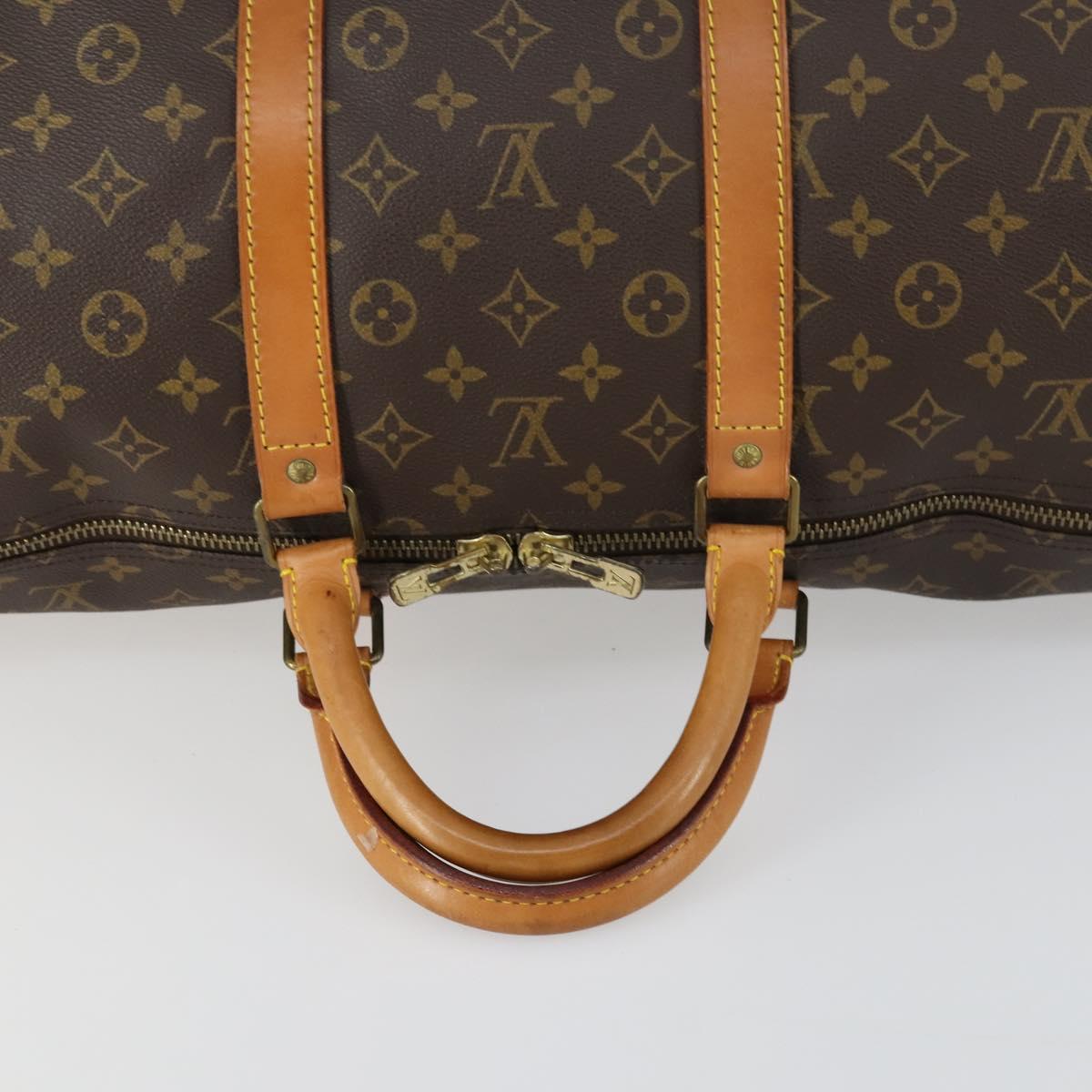 LOUIS VUITTON Monogram Keepall 55 Boston Bag M41424 LV Auth 161974
