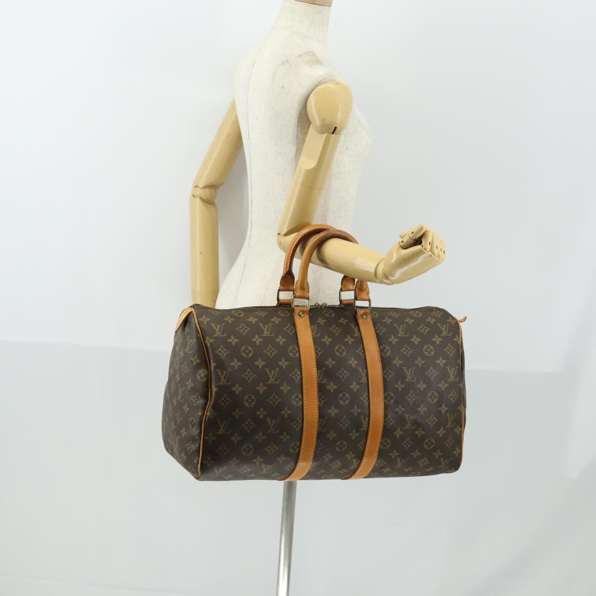 LOUIS VUITTON Monogram Keepall 45 Boston Bag M41428 LV Auth 161981