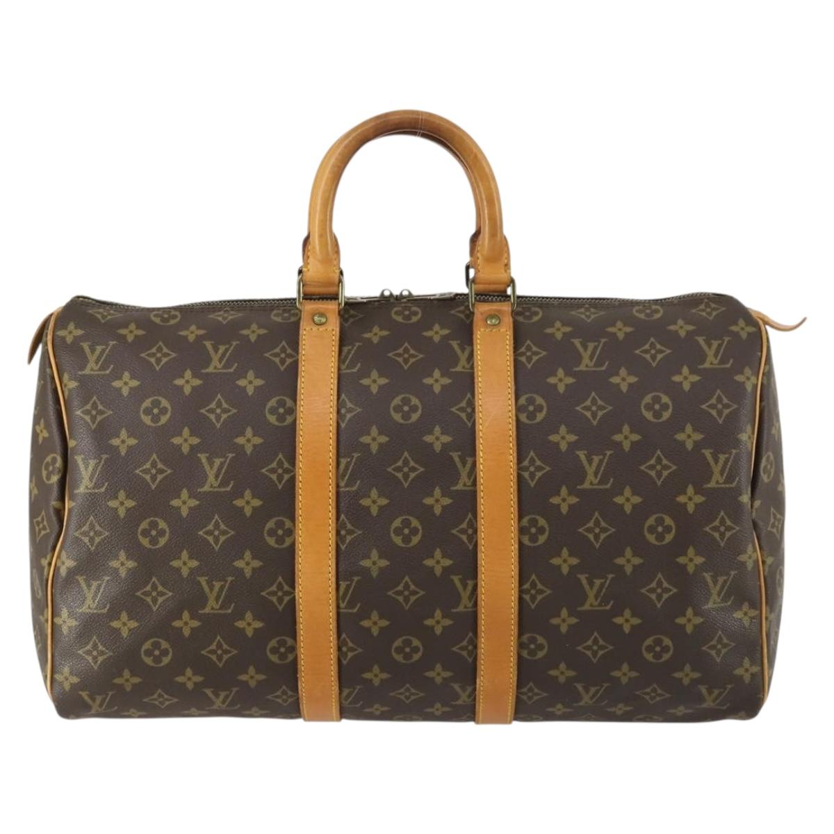 LOUIS VUITTON Monogram Keepall 45 Boston Bag M41428 LV Auth 161981