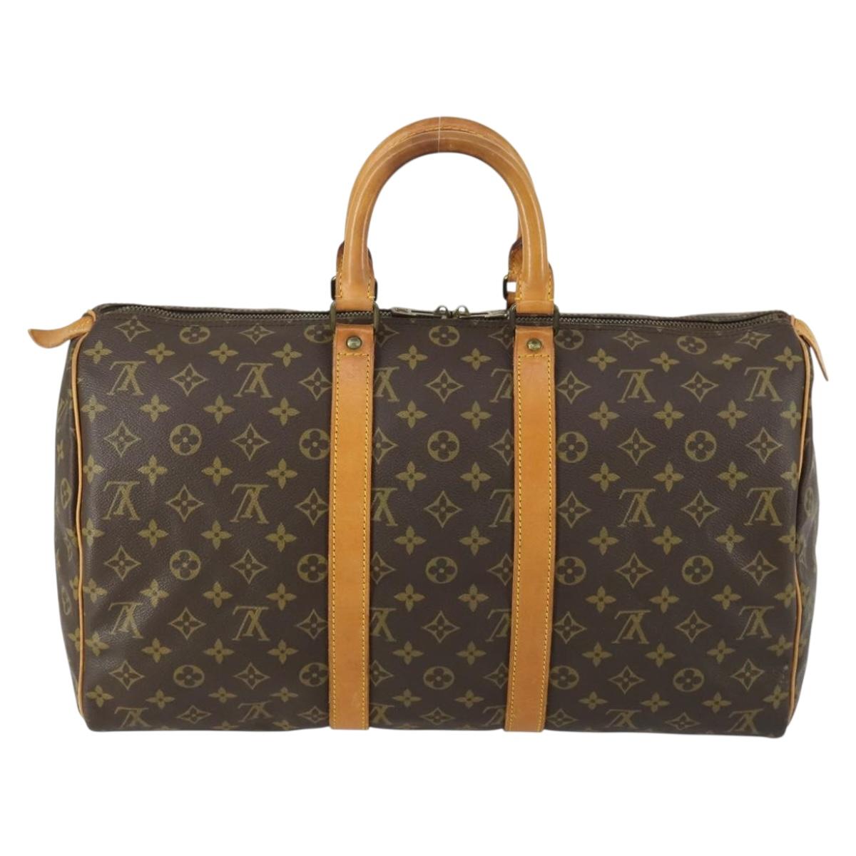 LOUIS VUITTON Monogram Keepall 45 Boston Bag M41428 LV Auth 161981