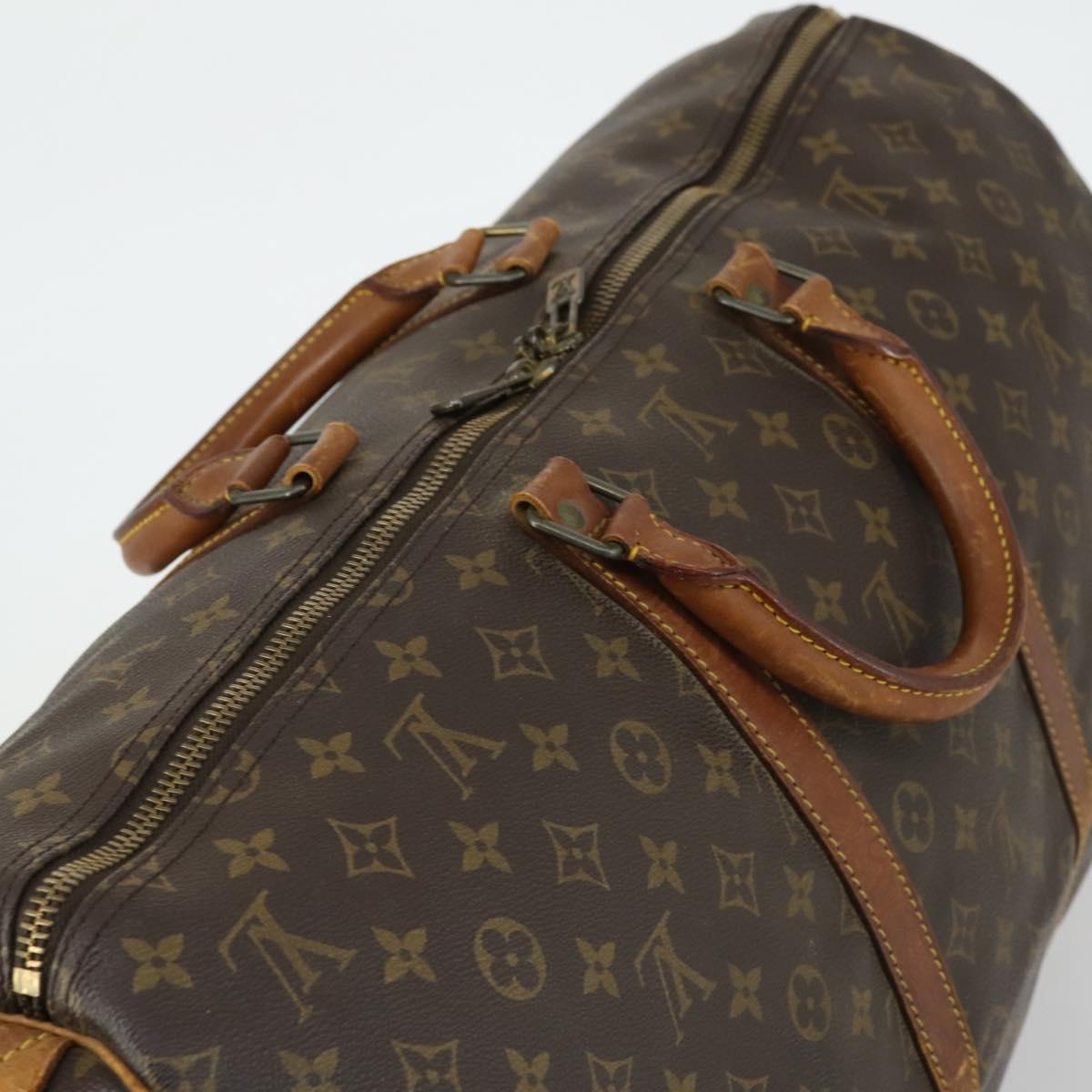 LOUIS VUITTON Monogram Keepall 55 Boston Bag M41424 LV Auth 161985
