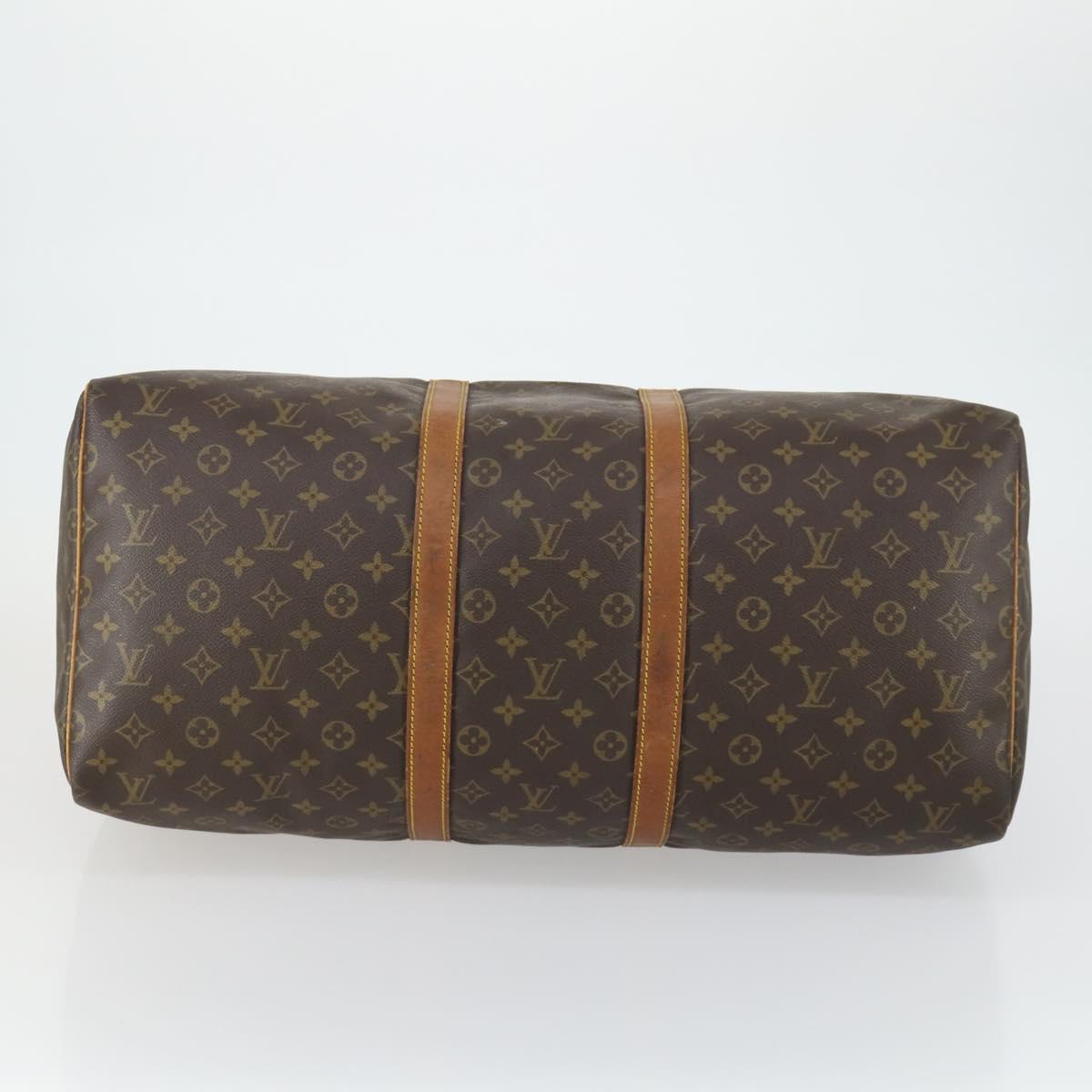 LOUIS VUITTON Monogram Keepall 55 Boston Bag M41424 LV Auth 161985
