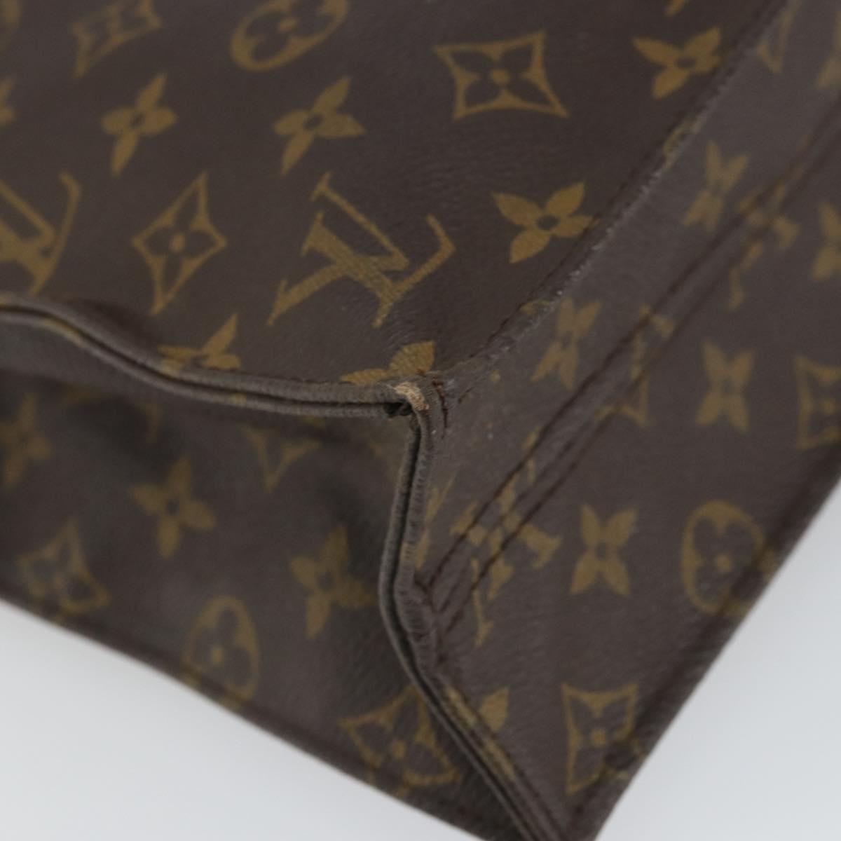 LOUIS VUITTON Monogram Sac Plat Hand Bag M51140 LV Auth 161995