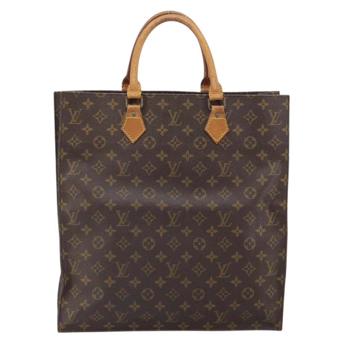LOUIS VUITTON Monogram Sac Plat Hand Bag M51140 LV Auth 161995