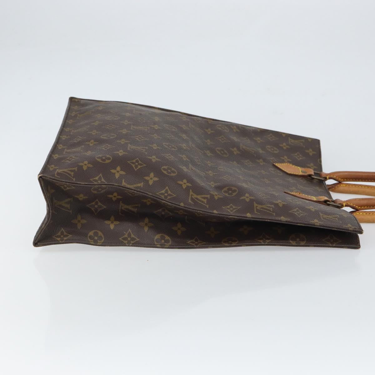 LOUIS VUITTON Monogram Sac Plat Hand Bag M51140 LV Auth 161995