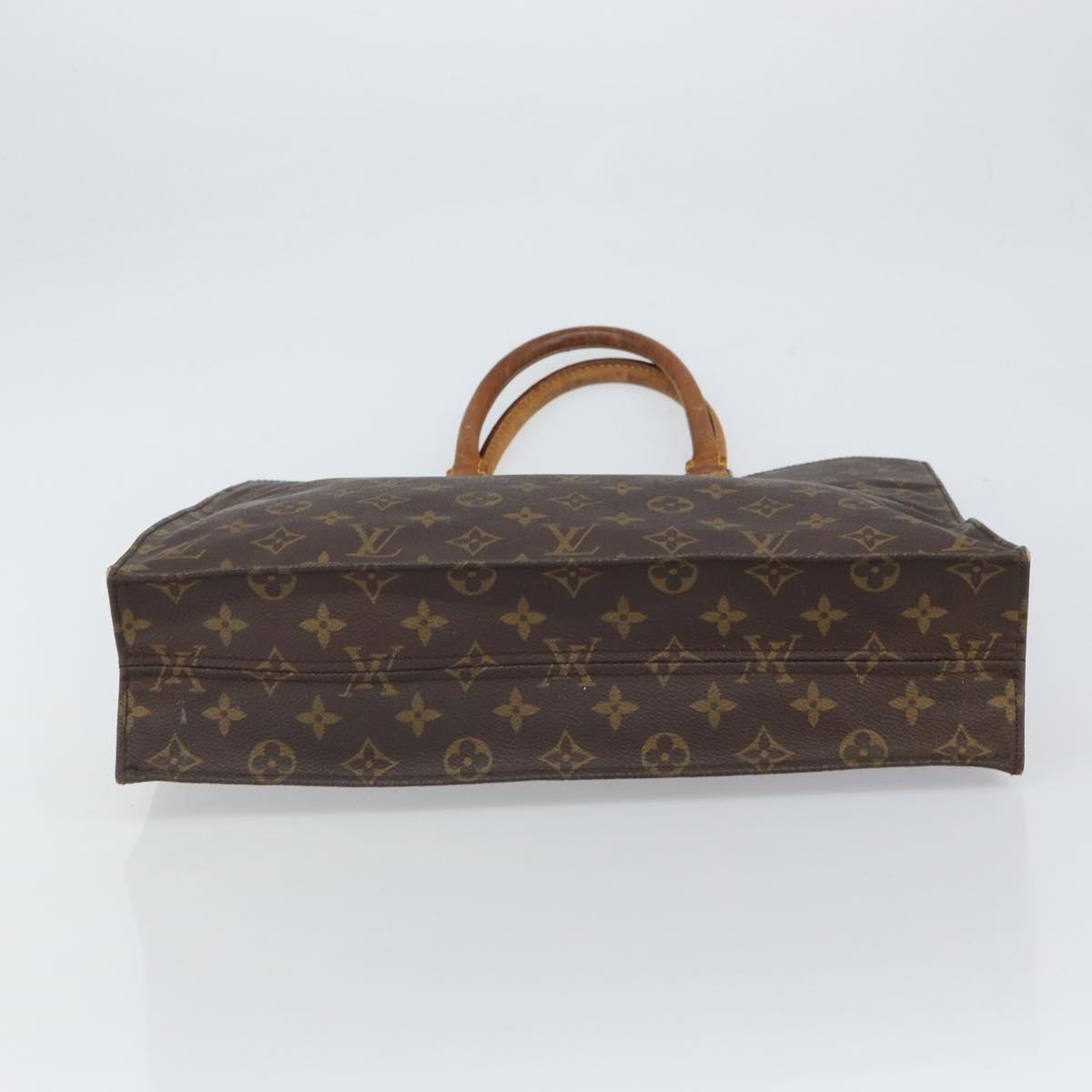 LOUIS VUITTON Monogram Sac Plat Hand Bag M51140 LV Auth 161995