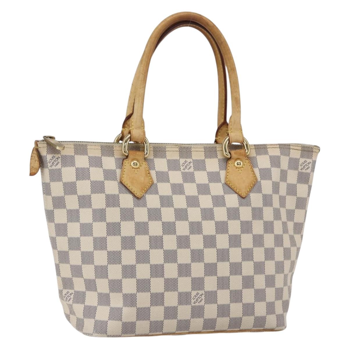 LOUIS VUITTON Damier Azur Saleya PM Tote Bag N51186 LV Auth 162007