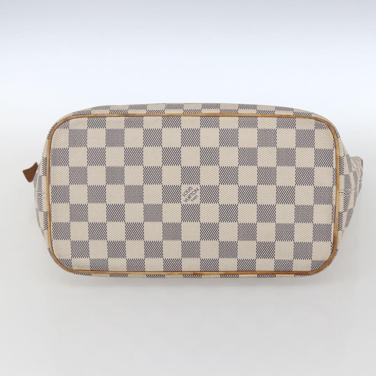 LOUIS VUITTON Damier Azur Saleya PM Tote Bag N51186 LV Auth 162007