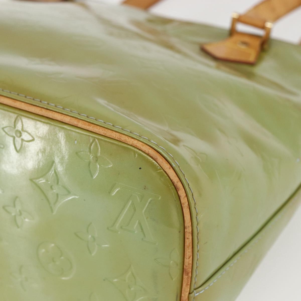 LOUIS VUITTON Monogram Vernis Houston Hand Bag Baby Blue M91005 LV Auth 162012