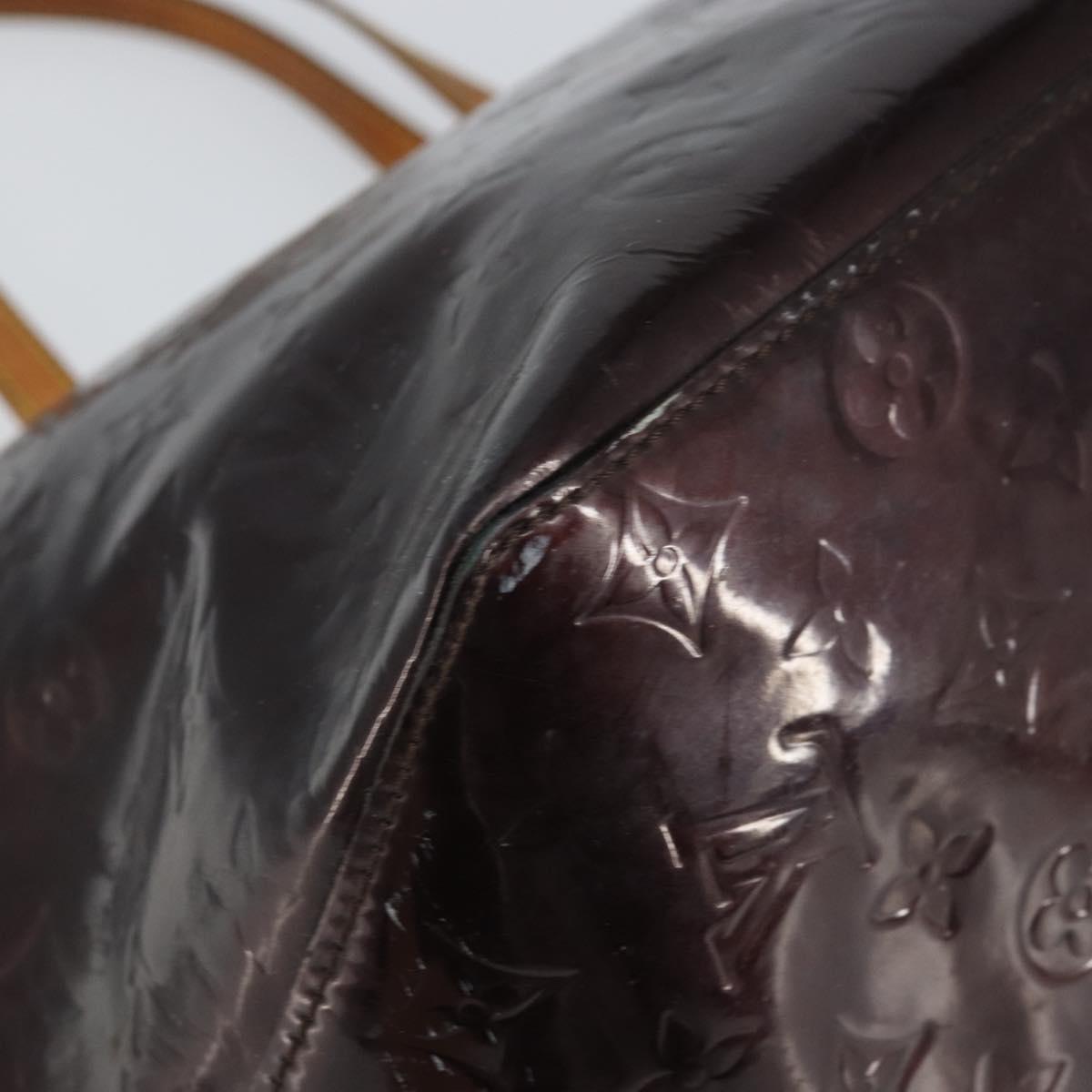 LOUIS VUITTON Monogram Vernis Bellevue GM Tote Bag Amarante M93589 Auth 162014