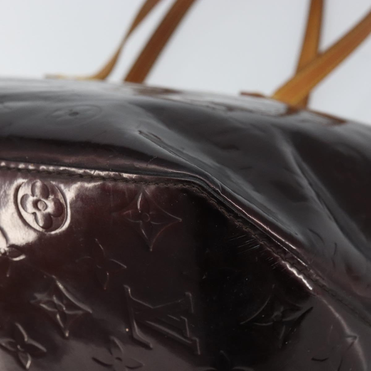 LOUIS VUITTON Monogram Vernis Bellevue GM Tote Bag Amarante M93589 Auth 162014