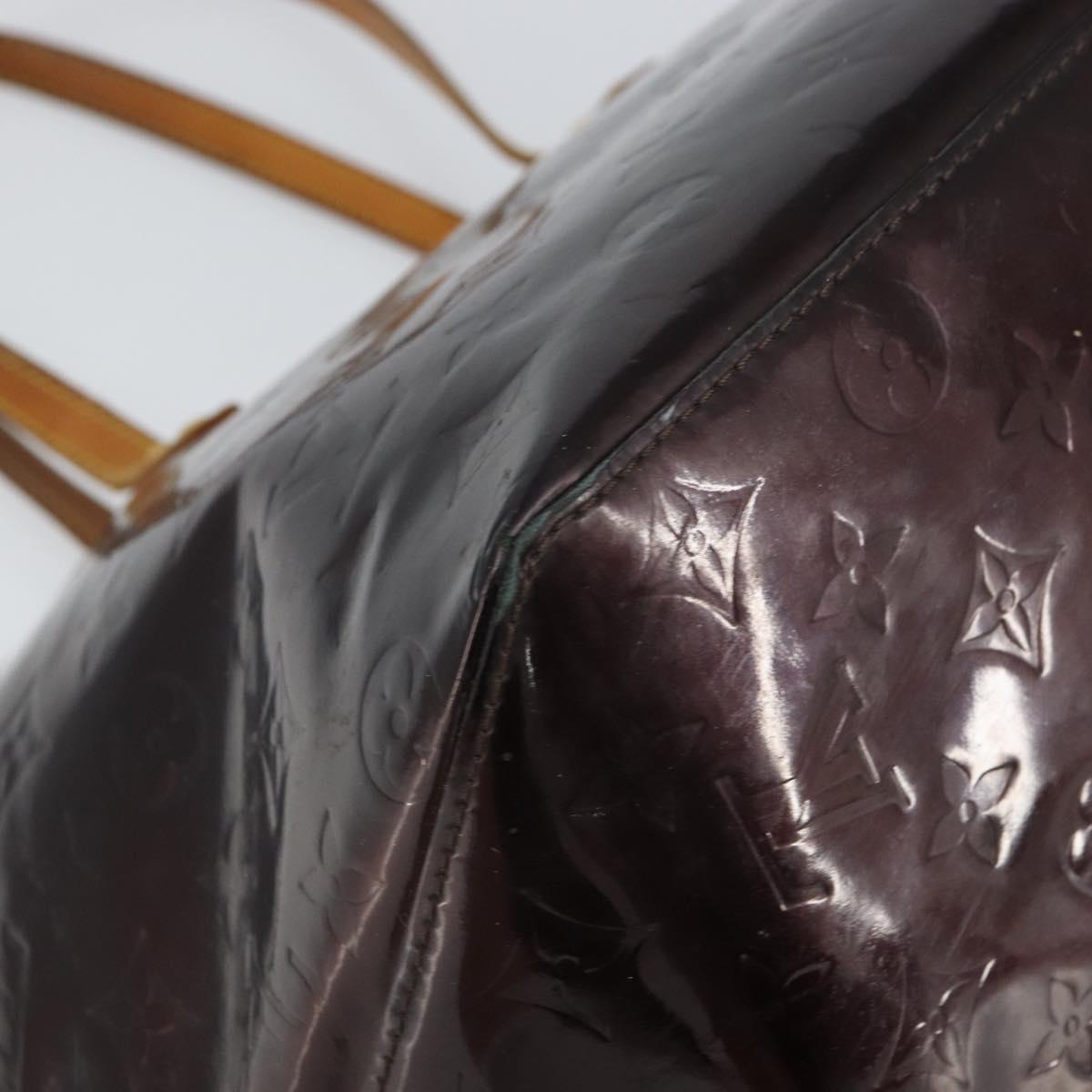 LOUIS VUITTON Monogram Vernis Bellevue GM Tote Bag Amarante M93589 Auth 162014