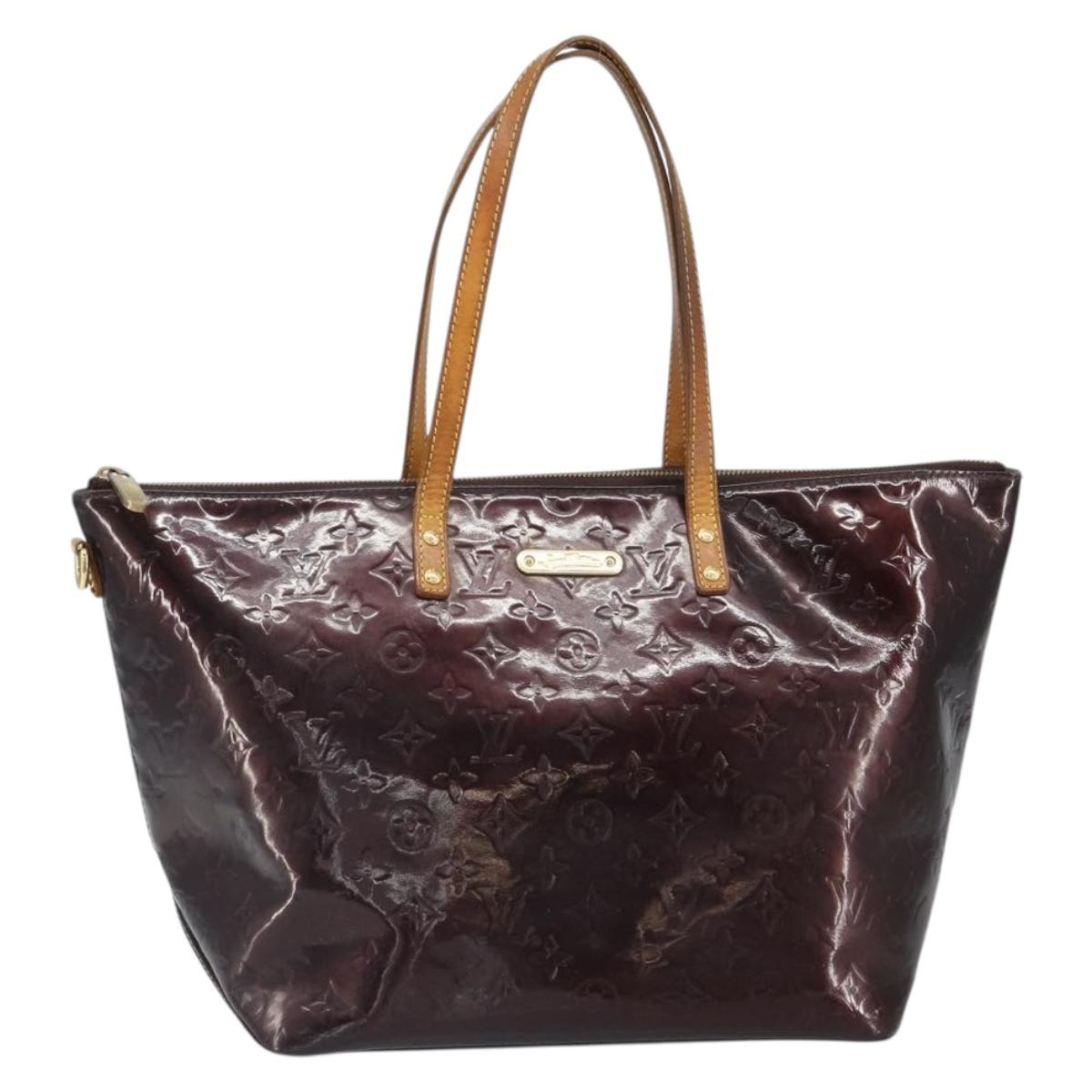 LOUIS VUITTON Monogram Vernis Bellevue GM Tote Bag Amarante M93589 Auth 162014