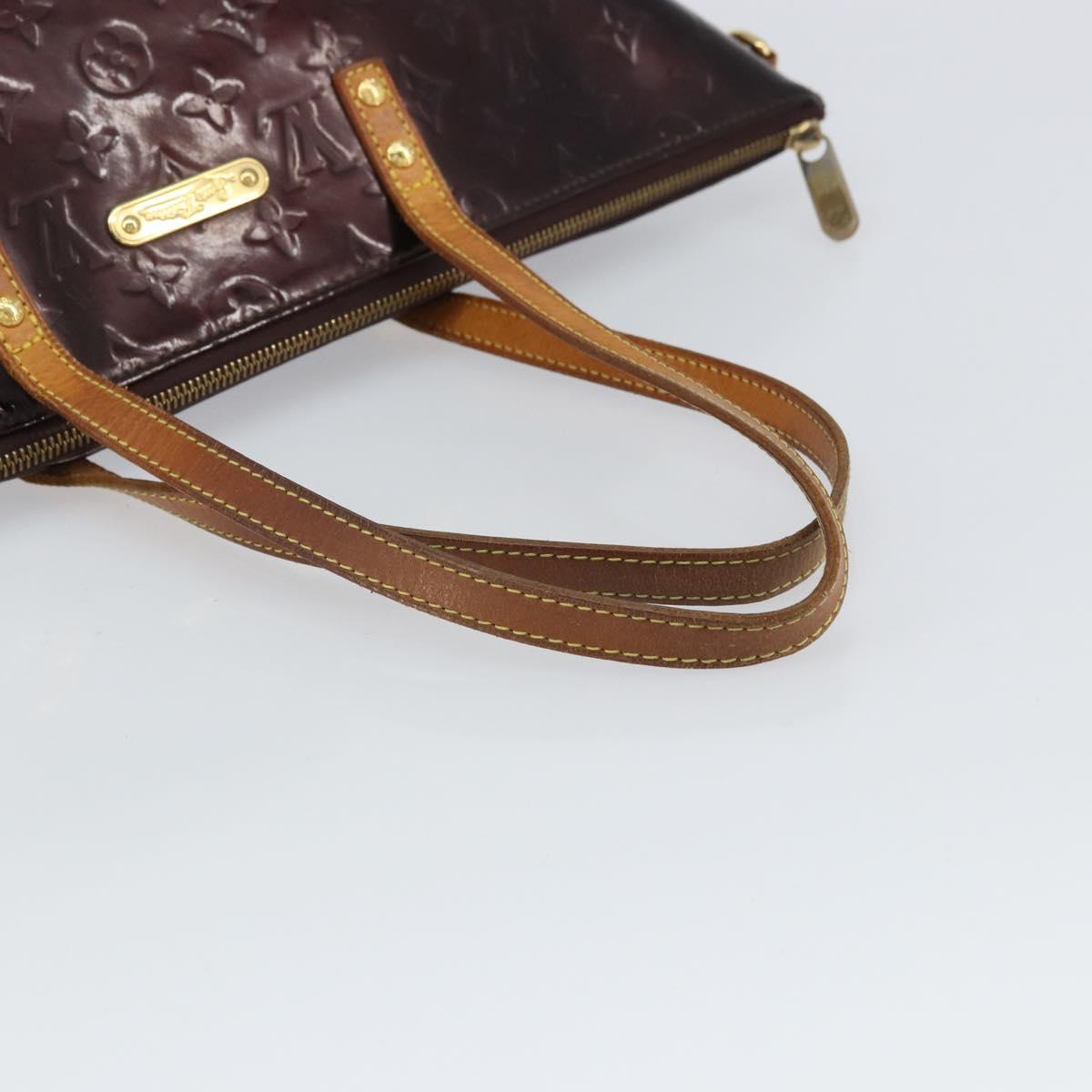 LOUIS VUITTON Monogram Vernis Bellevue GM Tote Bag Amarante M93589 Auth 162014