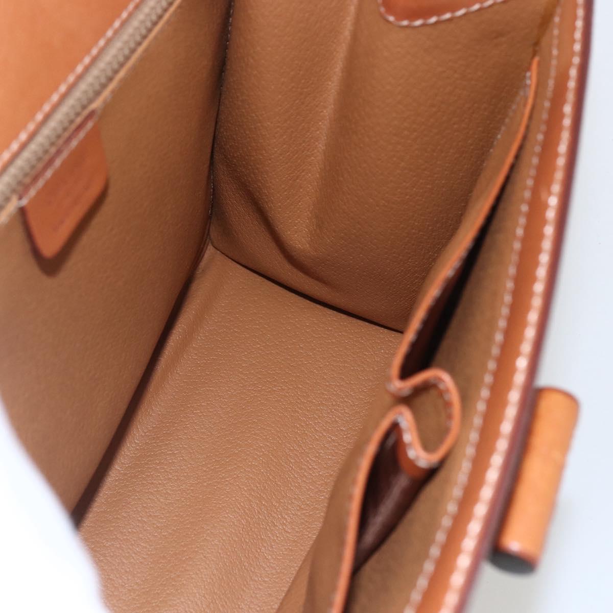 CELINE Macadam Canvas Hand Bag PVC Beige Gold Auth 162029