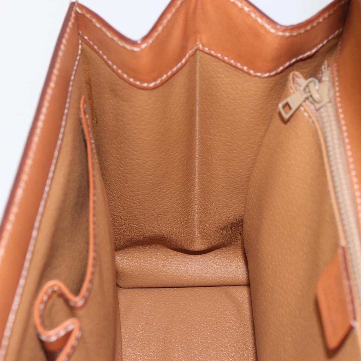CELINE Macadam Canvas Hand Bag PVC Beige Gold Auth 162029