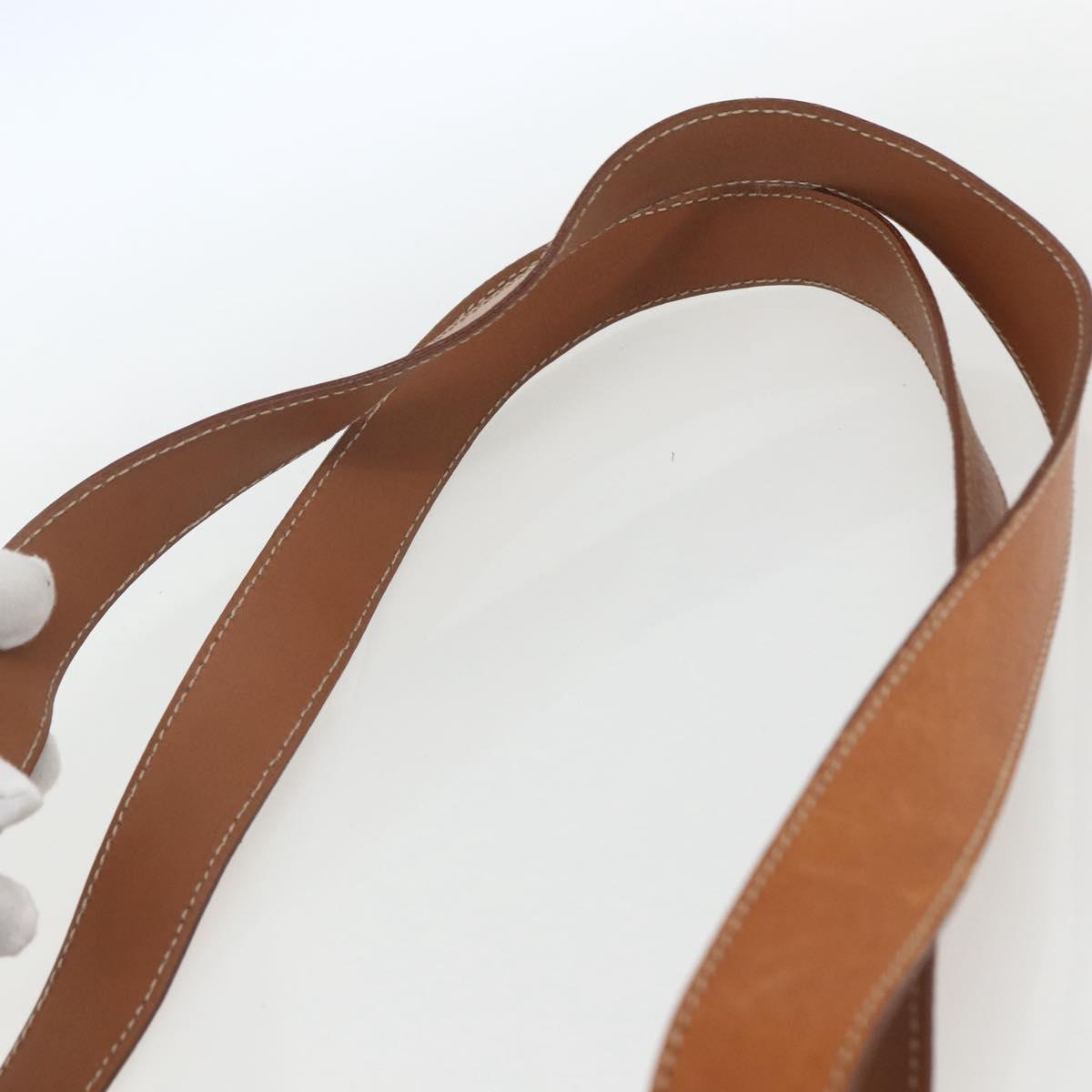 CELINE Macadam Canvas Tote Bag PVC Leather Brown Gold Auth 162038