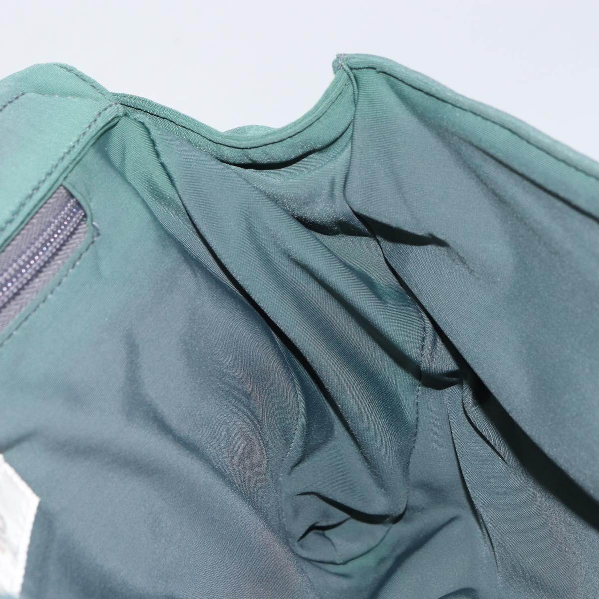 Miu Miu Shoulder Bag Nylon Green Silver Auth 162047