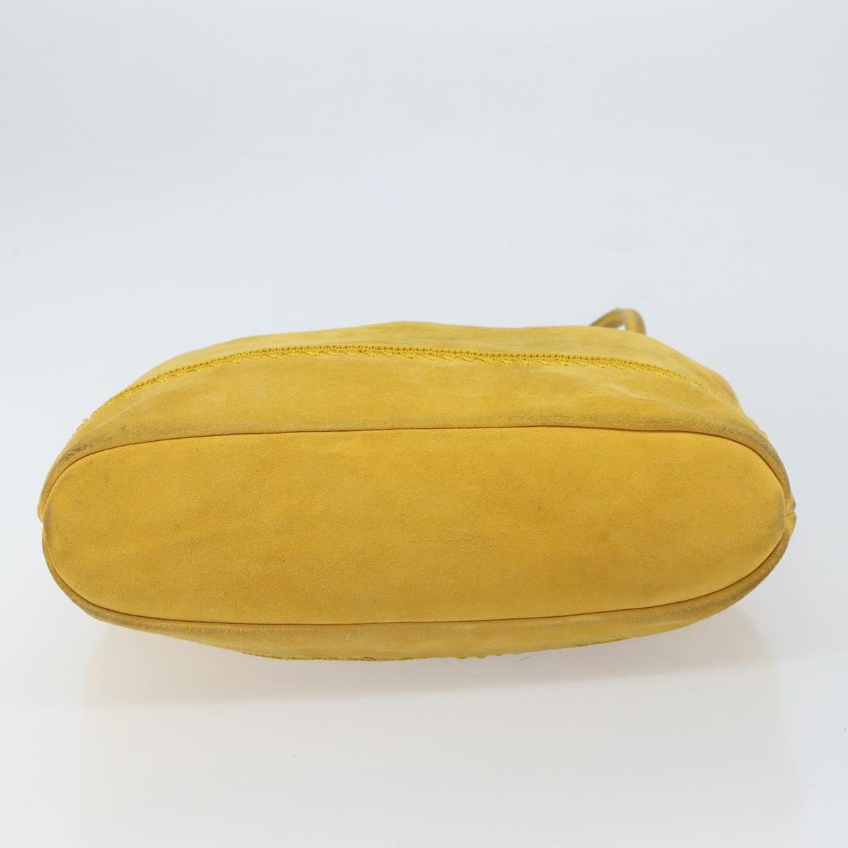 BOTTEGA VENETA Tote Bag Tote Bag Suede Yellow Silver Auth 162049