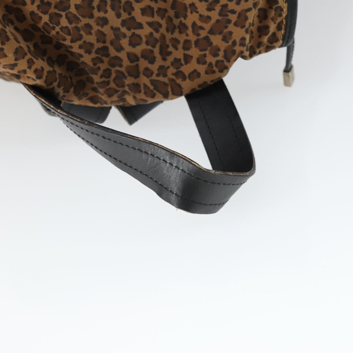 BOTTEGA VENETA Backpack Nylon Brown Gold Auth 162050