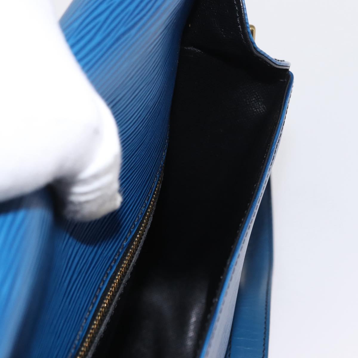 LOUIS VUITTON Epi Saint Cloud GM Shoulder Bag Toledo Blue M52195 LV Auth 162051