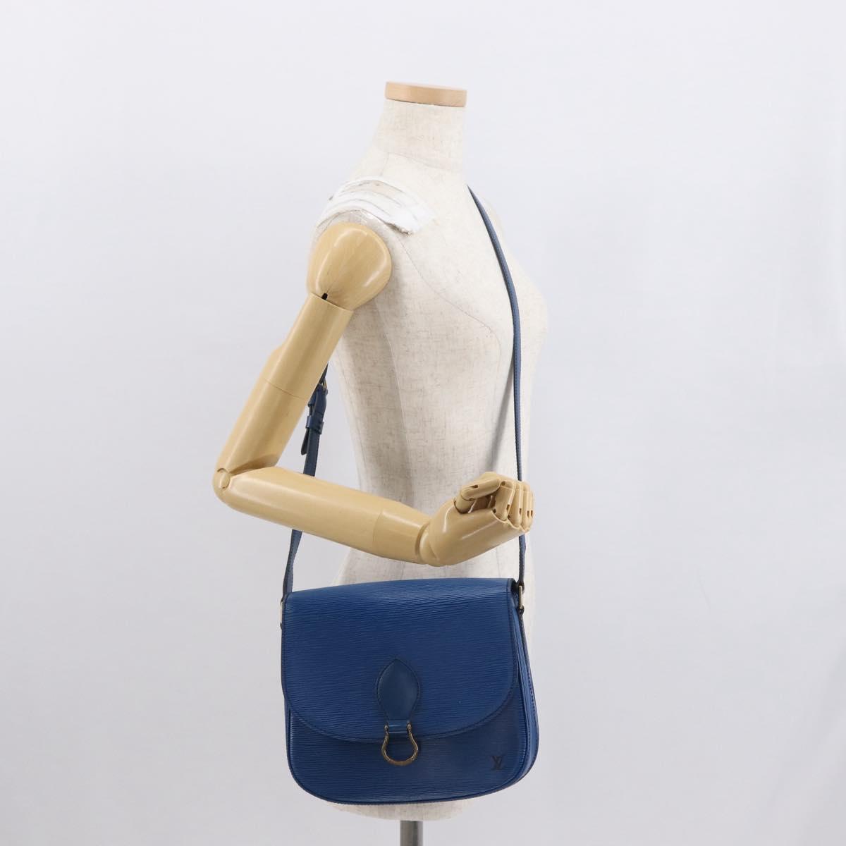 LOUIS VUITTON Epi Saint Cloud GM Shoulder Bag Toledo Blue M52195 LV Auth 162051