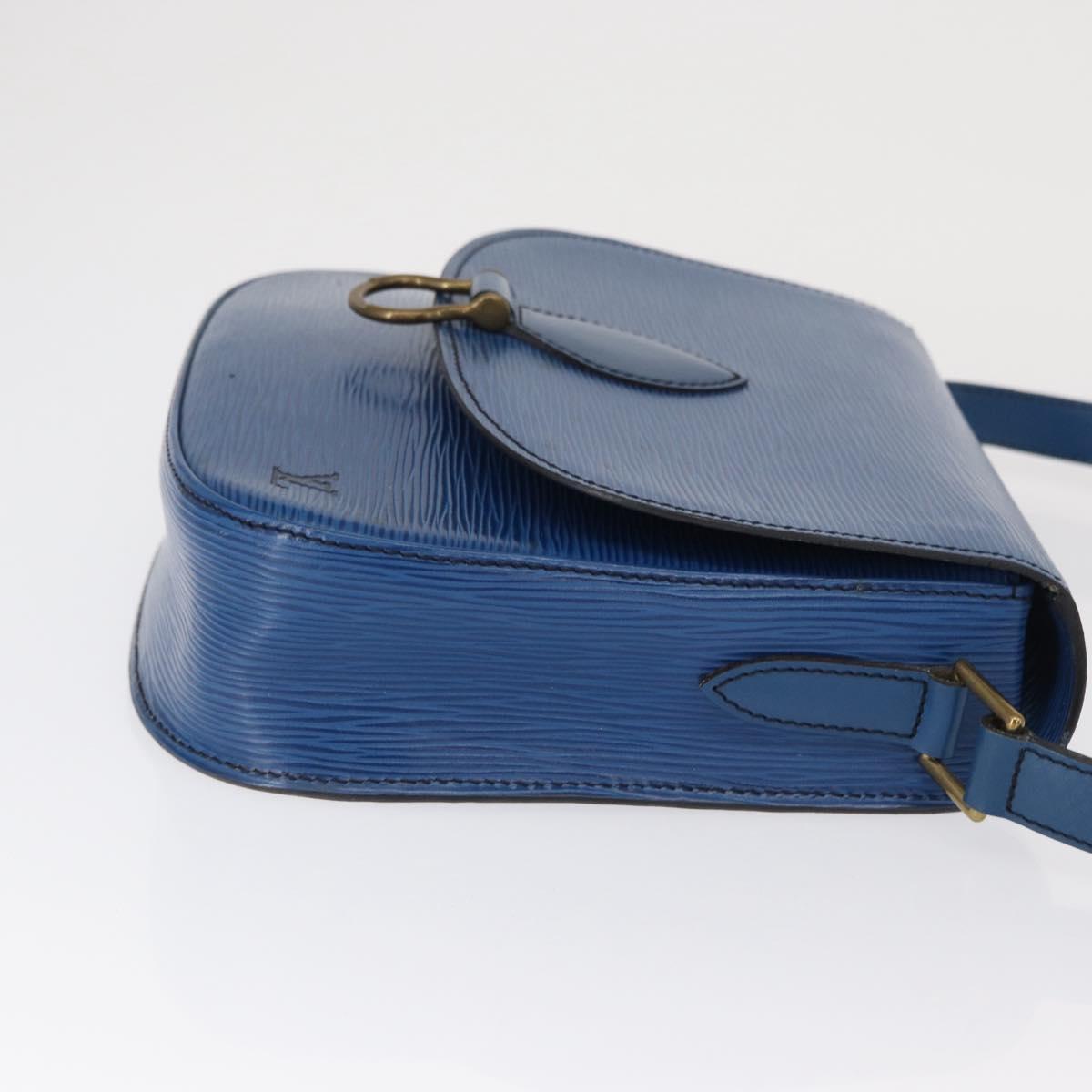 LOUIS VUITTON Epi Saint Cloud GM Shoulder Bag Toledo Blue M52195 LV Auth 162051