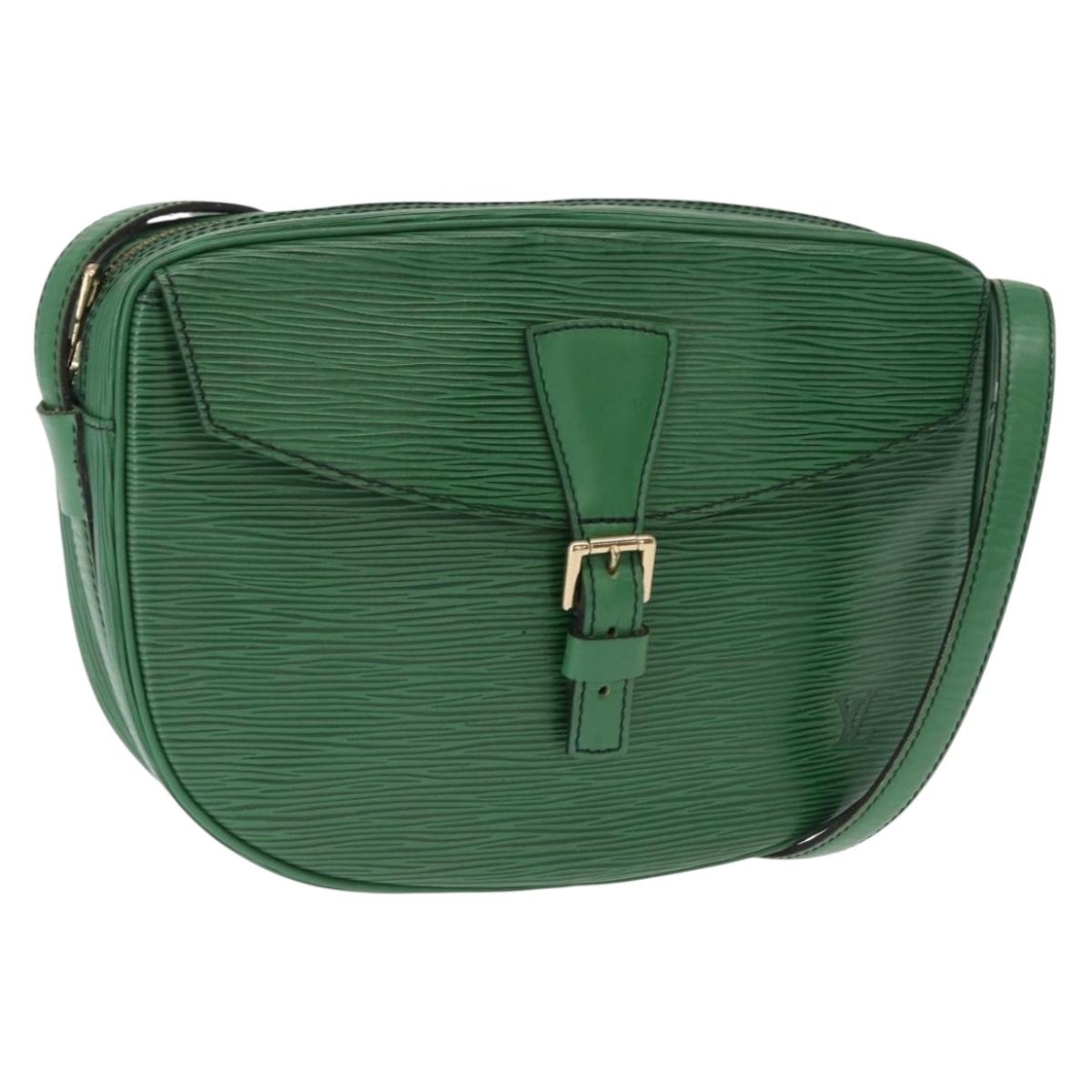 LOUIS VUITTON Epi Jeune Fille MM Shoulder Bag Green M52154 LV Auth 162053
