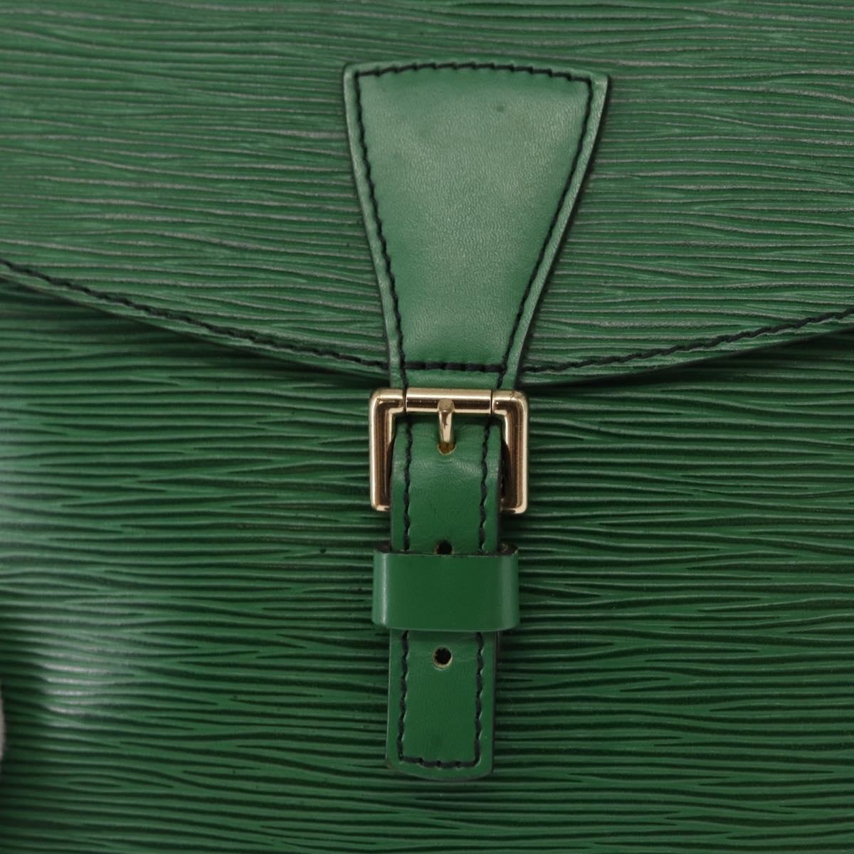LOUIS VUITTON Epi Jeune Fille MM Shoulder Bag Green M52154 LV Auth 162053