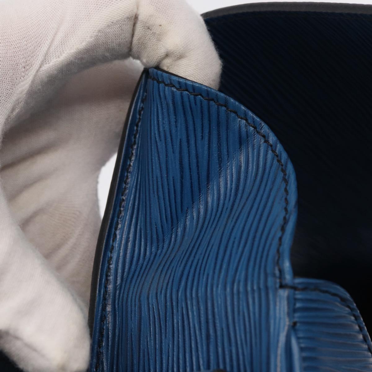 LOUIS VUITTON Epi Cartouchiere MM Shoulder Bag Blue M52245 LV Auth 162054