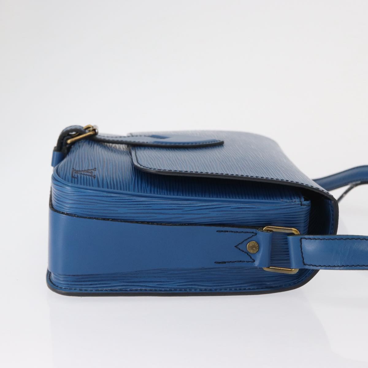 LOUIS VUITTON Epi Cartouchiere MM Shoulder Bag Blue M52245 LV Auth 162054