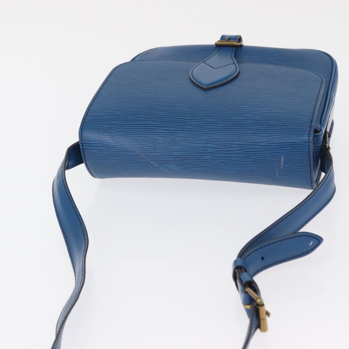 LOUIS VUITTON Epi Cartouchiere MM Shoulder Bag Blue M52245 LV Auth 162054