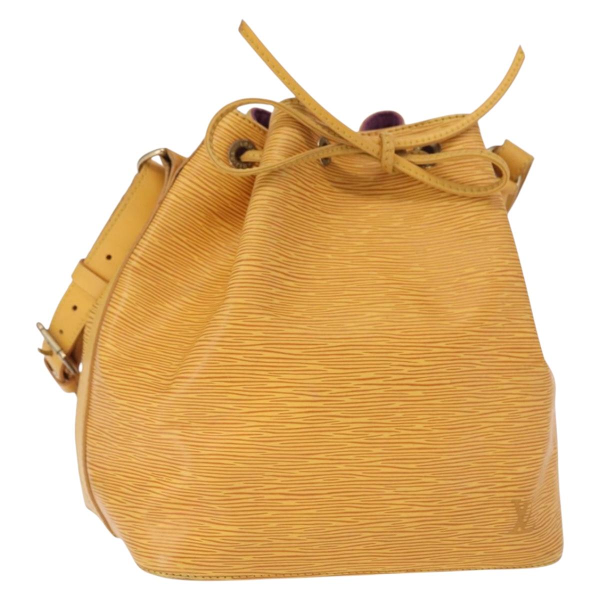 LOUIS VUITTON Epi Petit Noe Shoulder Bag Yellow M44109 LV Auth 162059