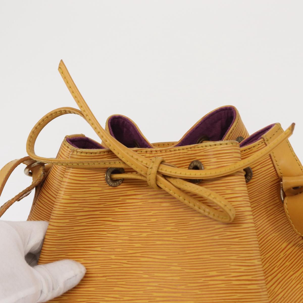 LOUIS VUITTON Epi Petit Noe Shoulder Bag Yellow M44109 LV Auth 162059