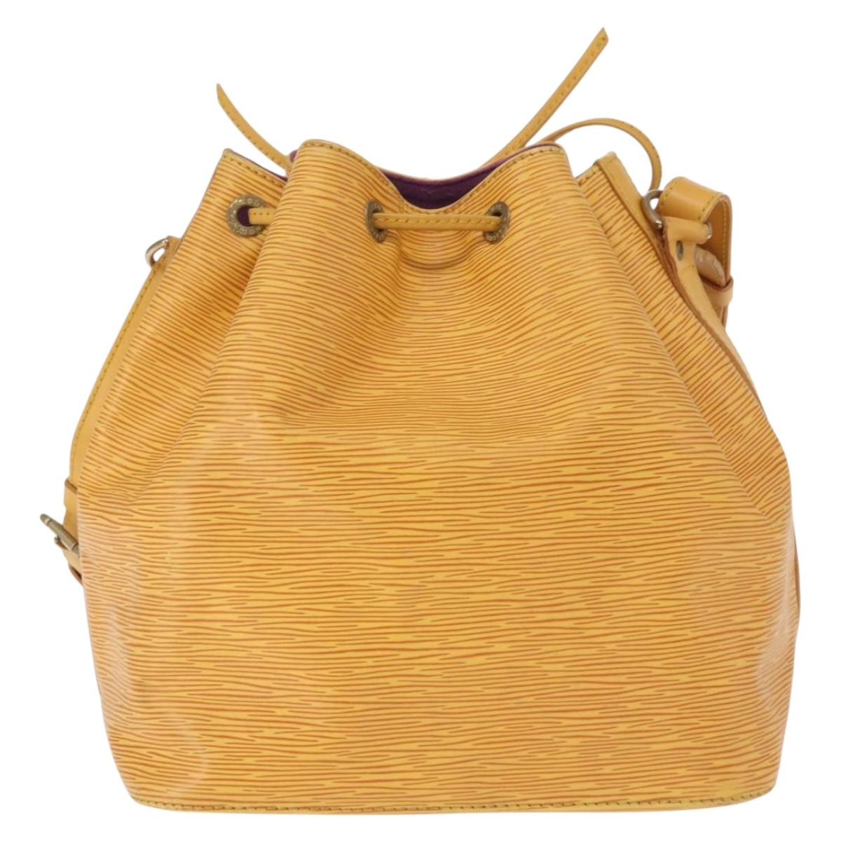 LOUIS VUITTON Epi Petit Noe Shoulder Bag Yellow M44109 LV Auth 162059