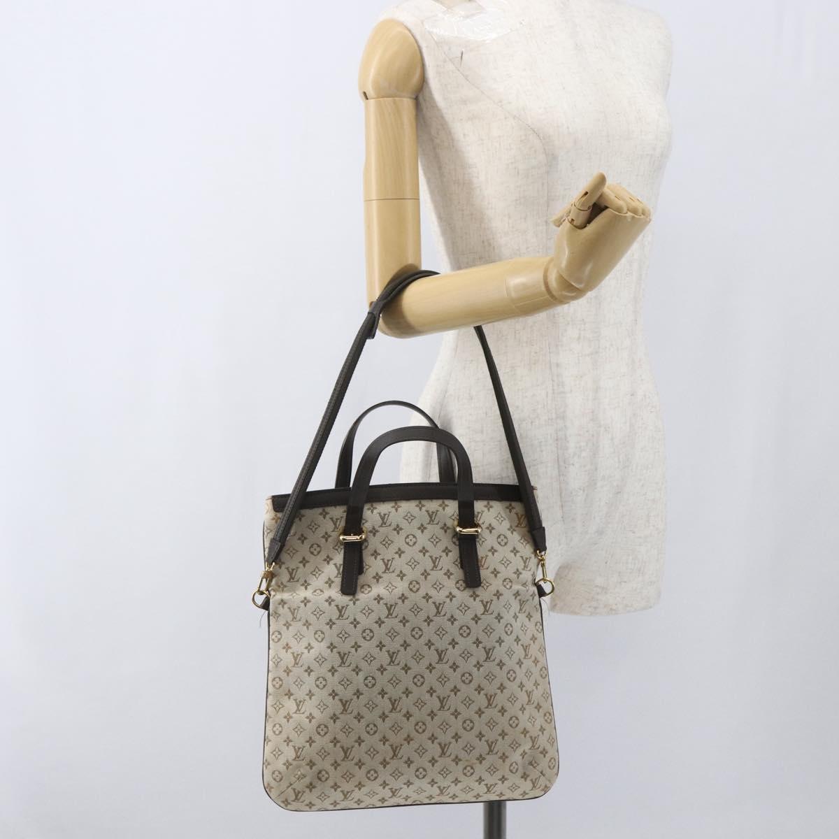 LOUIS VUITTON Monogram Mini Françoise Tote Bag 2Way Khaki M92209 LV Auth 162070