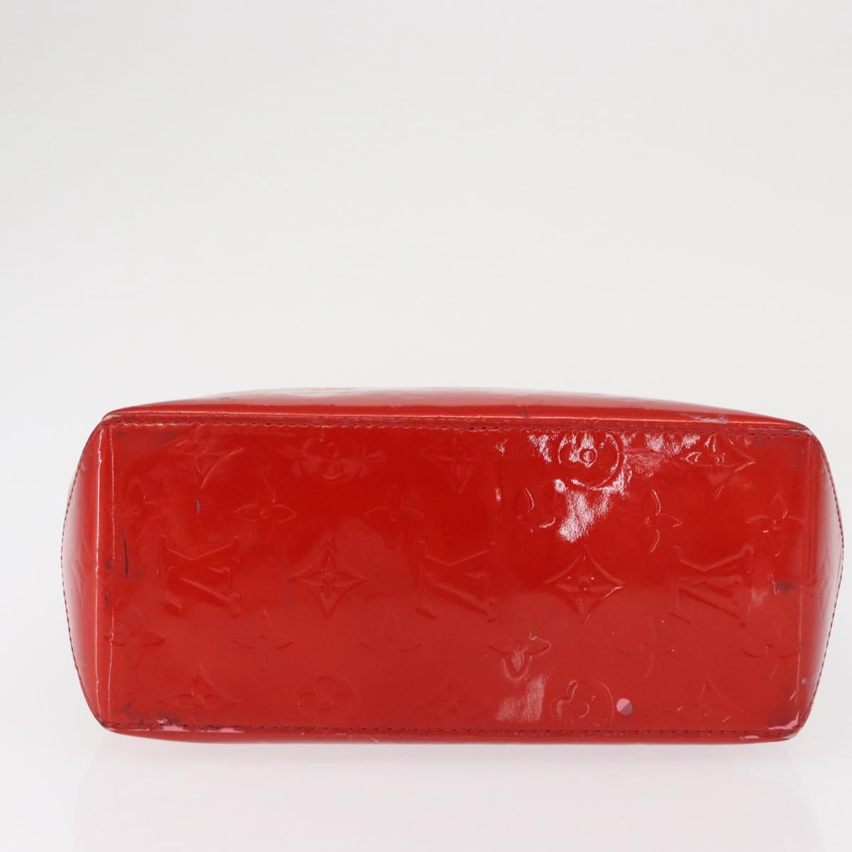 LOUIS VUITTON Monogram Vernis Reade PM Hand Bag Red Rouge M91088 LV Auth 162074