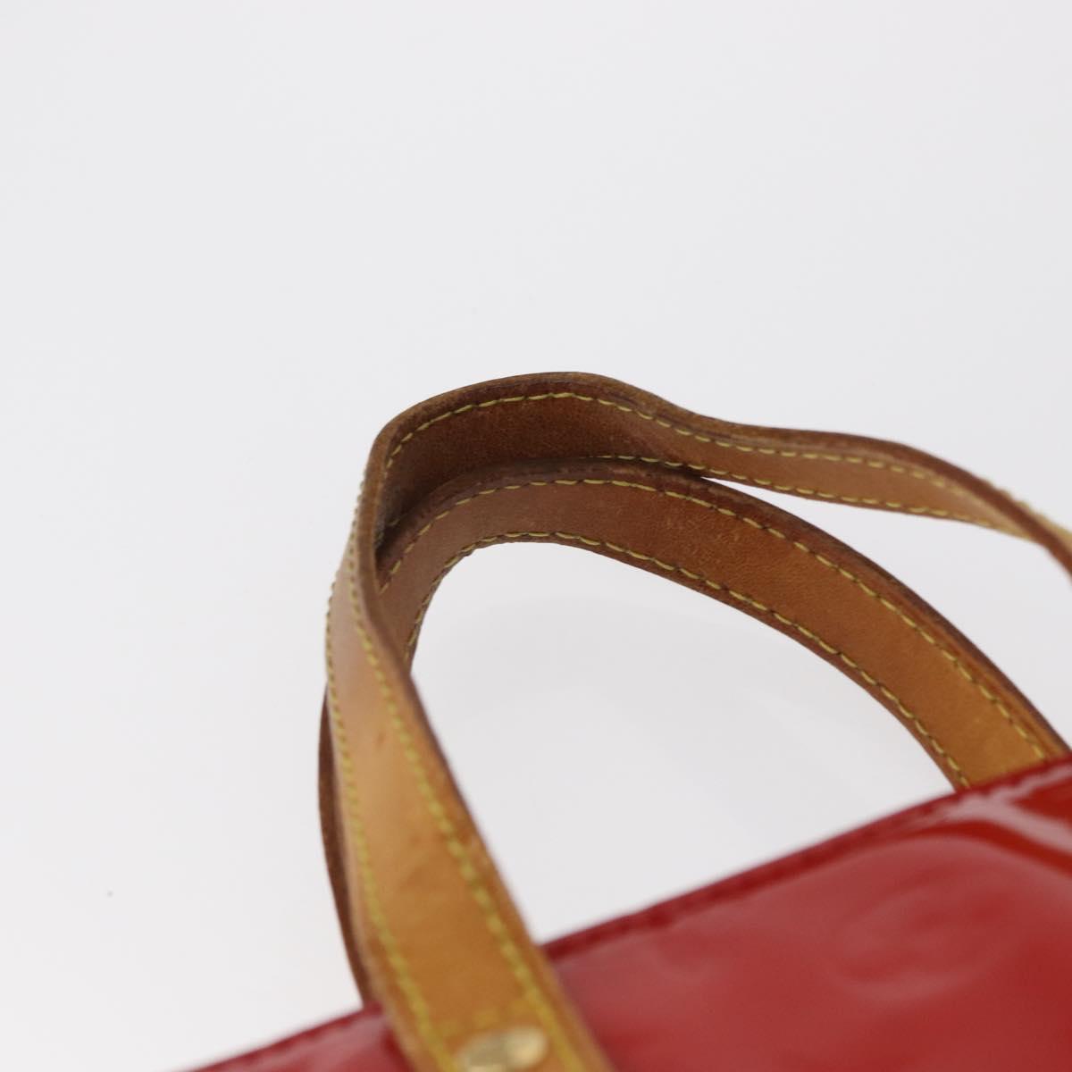 LOUIS VUITTON Monogram Vernis Reade PM Hand Bag Red Rouge M91088 LV Auth 162074