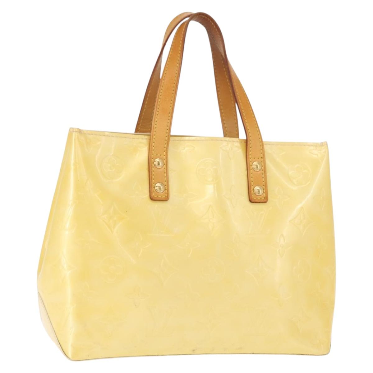 LOUIS VUITTON Monogram Vernis Reade PM Hand Bag Perle M91336 LV Auth 162075